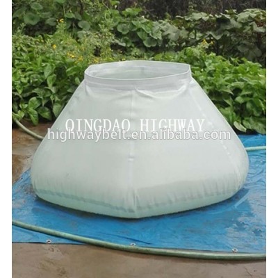 Foldable onion shape or pillow shape water storage garden bladder