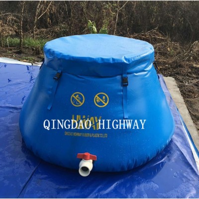 Foldable pvc water tank onion shape top open stand tarpaulin tank