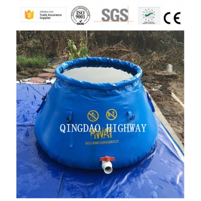 Soft self-standing PVC foldable water tank onion shape for forest fire fighting